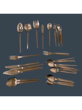 Vintage Rogers Ensenada Stainless Flatware Lot Of 50 Pieces Stanley Roberts